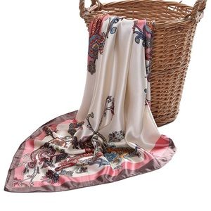 Satin Square Scarves Neck Hair Head Scarf 2 for 30